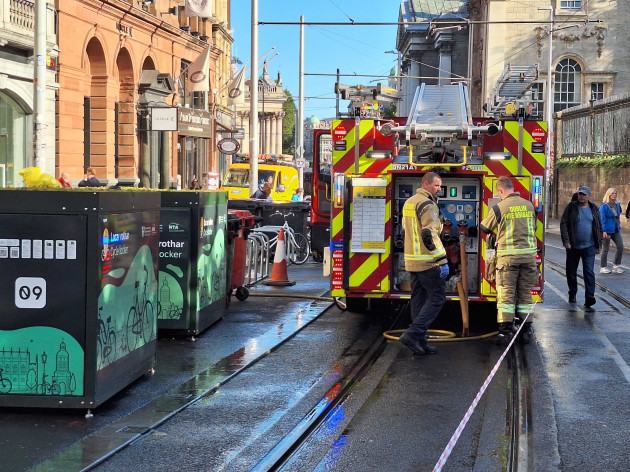 Green Line Luas and Dublin Bus services disrupted in city centre due to fire on Grafton Street