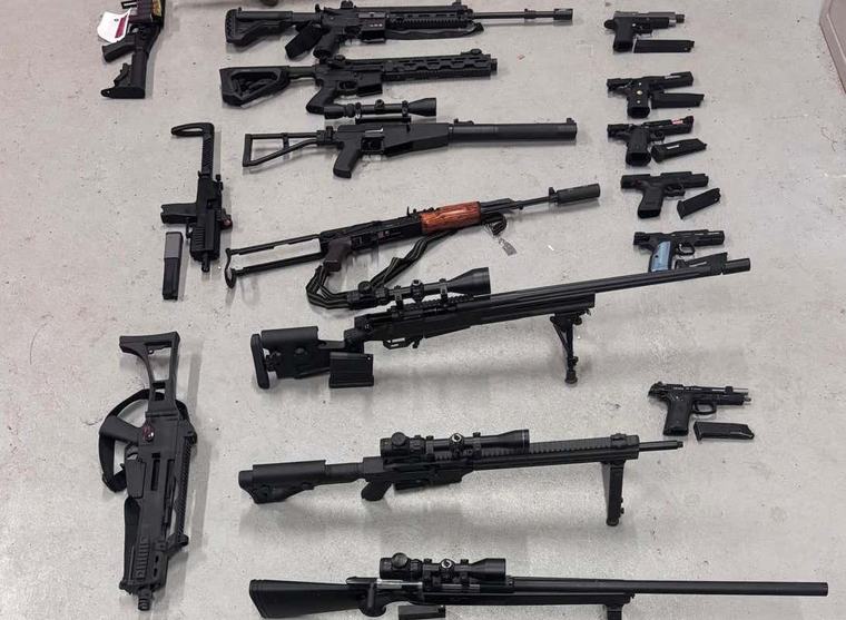 Arrests as fake guns and 160 kilogrammes of cannabis seized