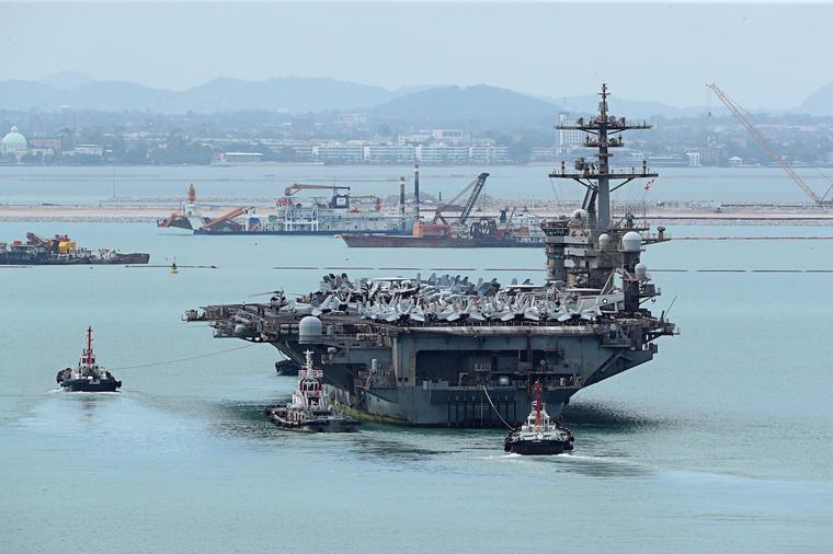 USS Abraham Lincoln’s weary crew of 5,000 arrives in Thailand after 286 days at sea